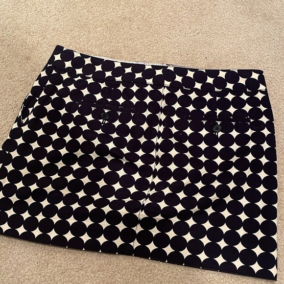 J CREW Mini Skirt Navy/White PolkaDot - Picture 6 of 6